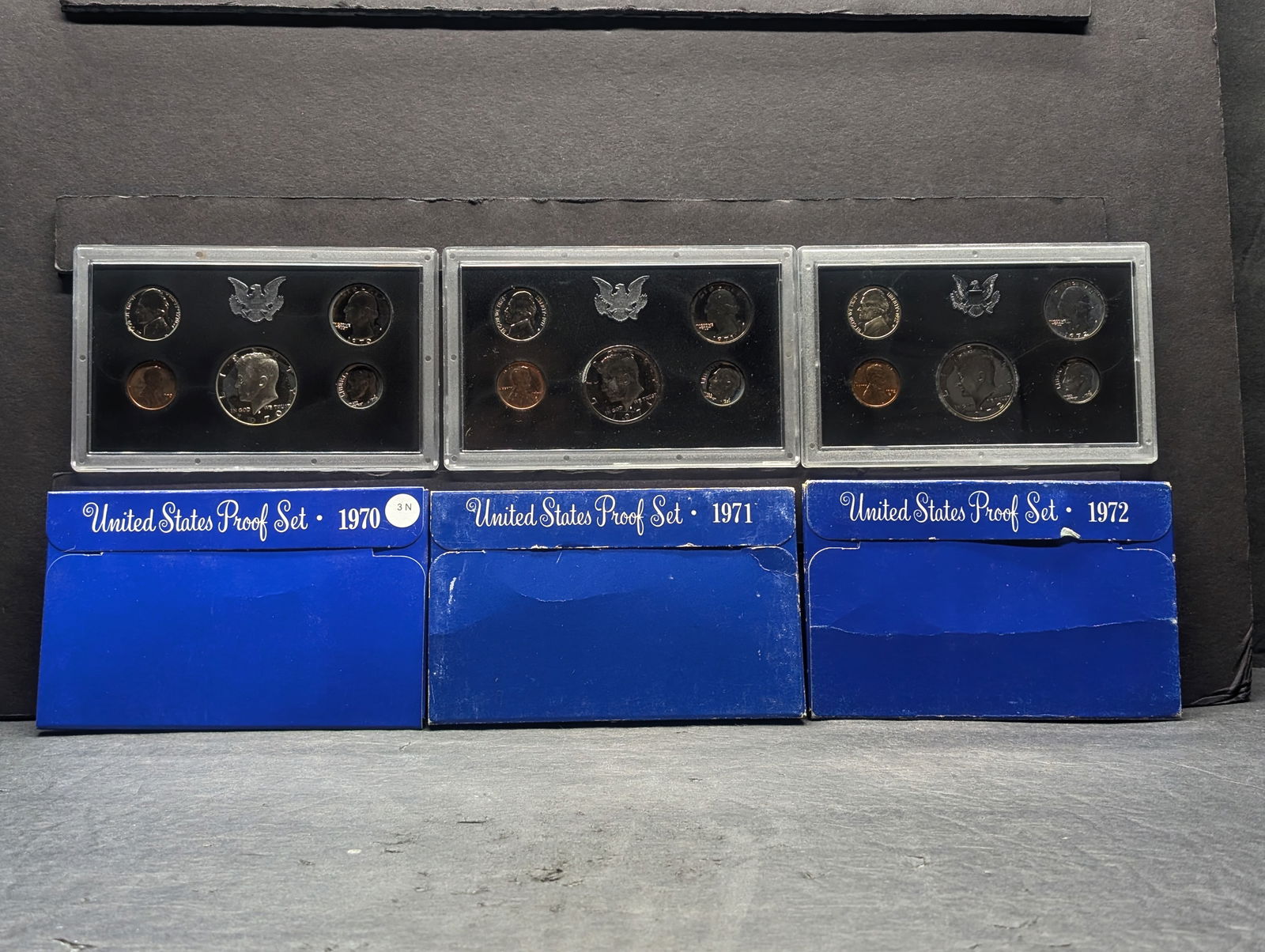 1970-S 1971-S 1972-S United States Proof Sets With Original Gov't Packaging.  Includes The 1970-S (1 of 7)