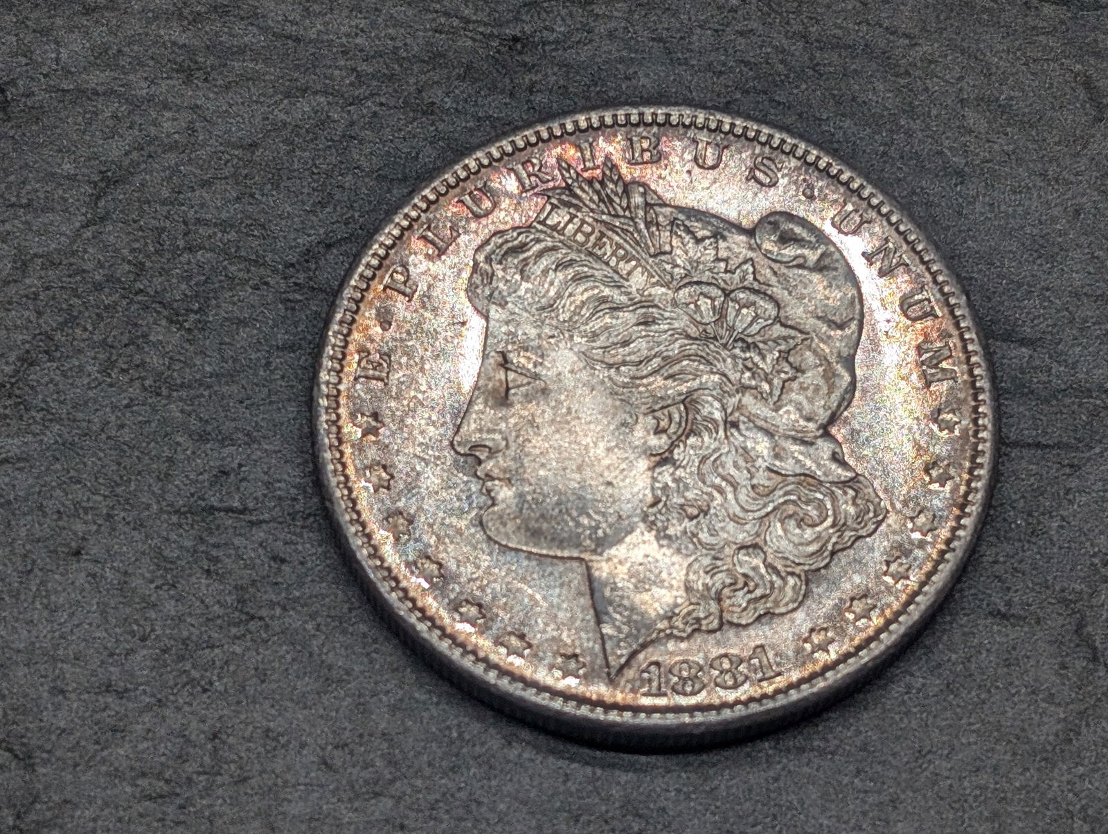 1881-S PROOFLIKE Brilliant Uncirculated Morgan Silver Dollar. (1 of 2)