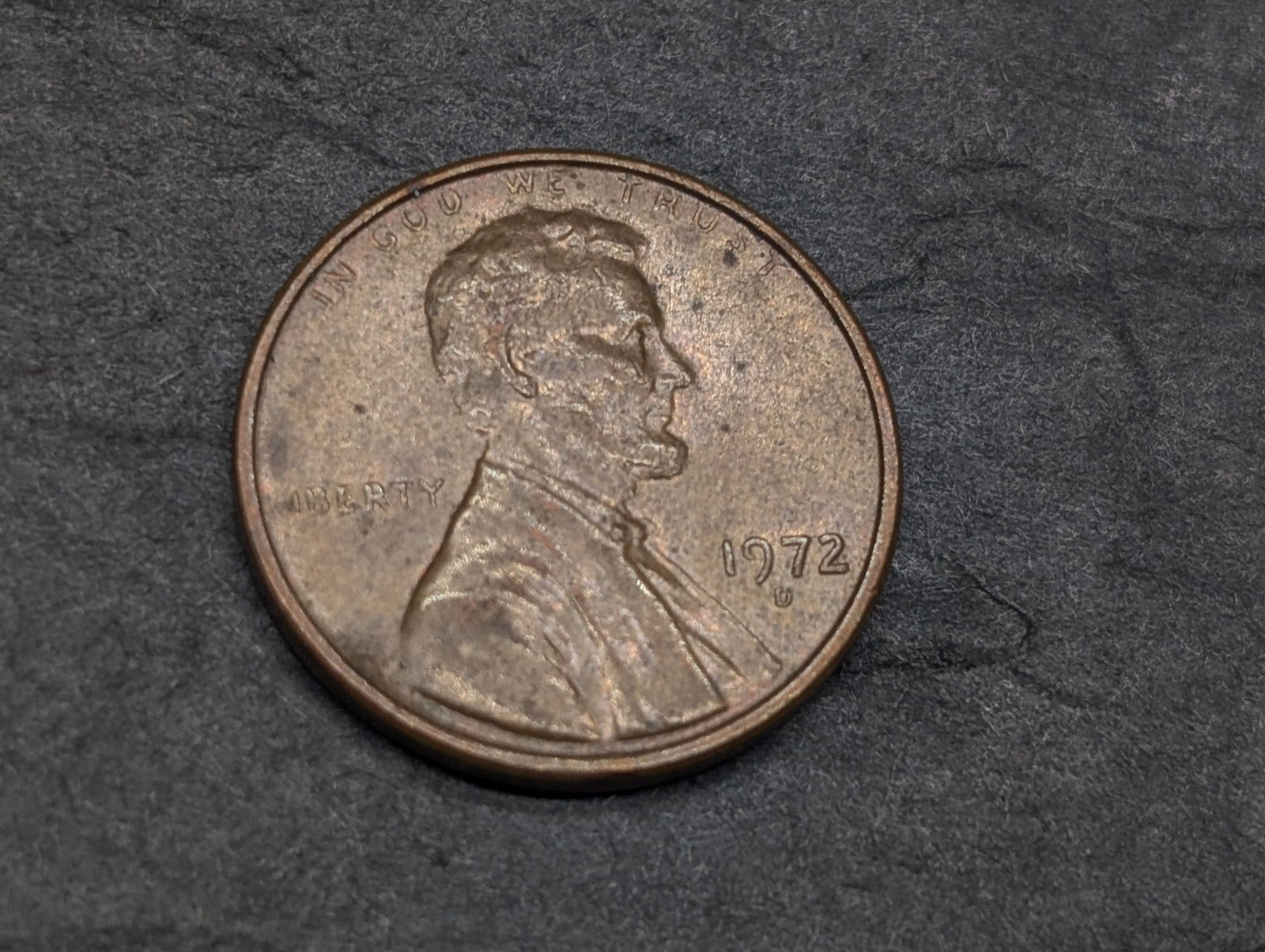 Error 1972-D Lincoln Penny- No L in Liberty (1 of 3)