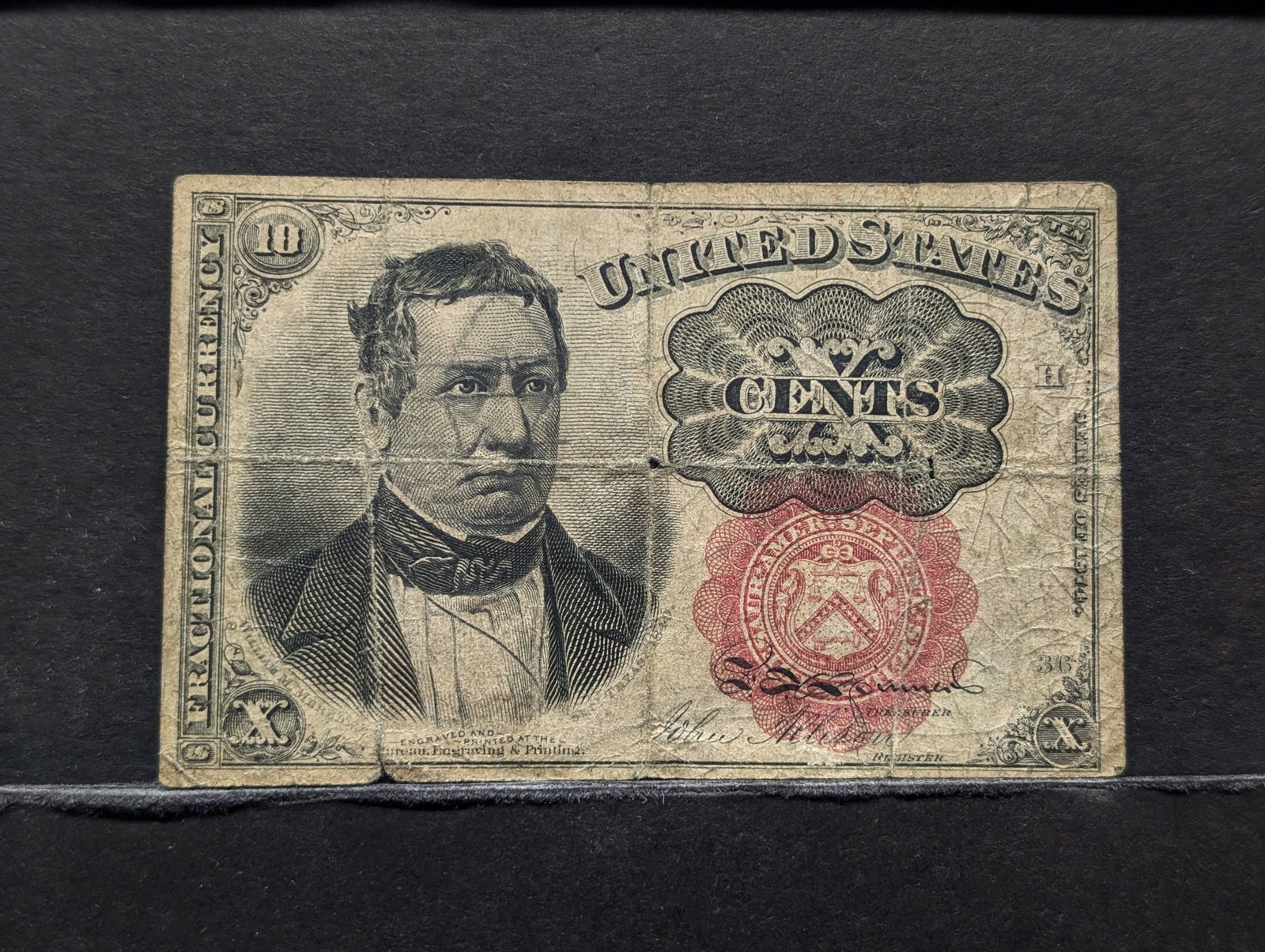 1875 10 Cents United States Fractional Currency. Bust Of William Meredith, Secretary Of The: 1875 10 Cents United States Fractional Currency. Bust Of William Meredith, Secretary Of The Treasury.