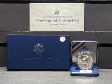 1987 -P US Constitution Uncirculated Silver Dollar OGP
