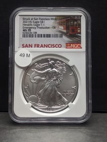 2021 (S) Am. Heraldic Eagle T-1 NGC MS70