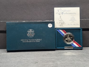 1995-S Civil War Battlefield Proof Half Dollar OGP