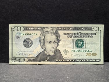 2017 A $20 FRN - Trinary Note - PD 54444456 A - Cleveland
