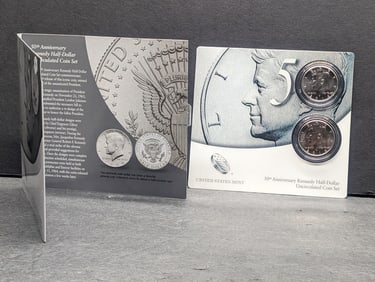 2014 Kennedy 50th Anniversary 2 piece coin set uncirculated