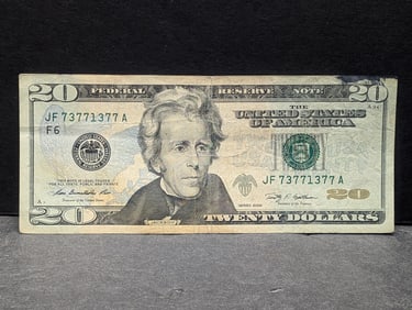 2009 $20 FRN - Trinary Note - 3's & 7's - JF 73771377 A - Atlanta
