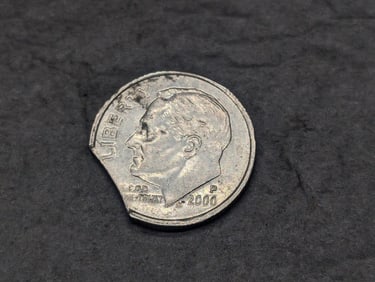 2000-P Roosevelt Dime -Error Clipped