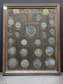 United States Framed 20th Century Type Set Coins