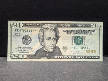 2017 A 20 FR STAR Note - Lower S.N. - PK 07918967 * - Dallas