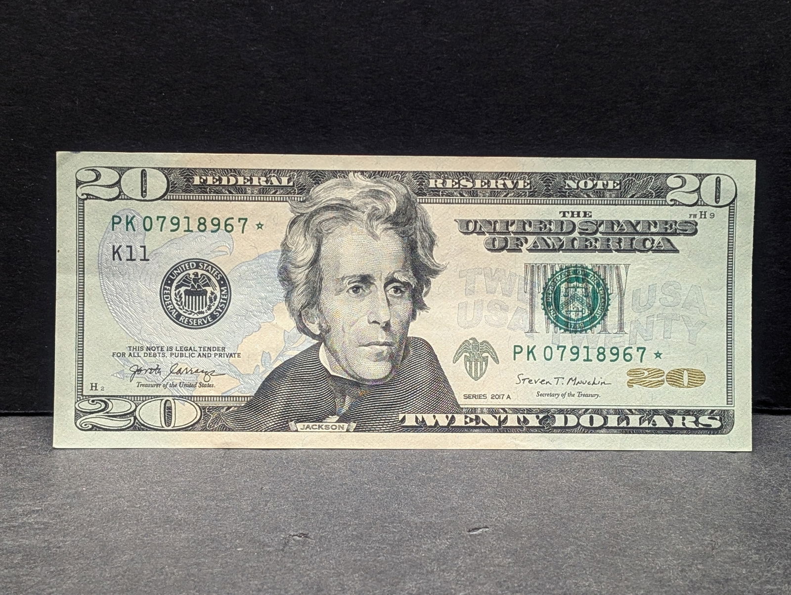 2017 A 20 FR STAR Note - Lower S.N. - PK 07918967 * - Dallas (1 of 3)