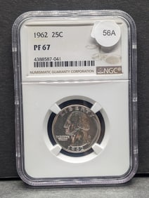 1962 NGC Proof 67 Washington Quarter