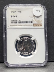 1963 NGC Proof 67 Washington Quarter
