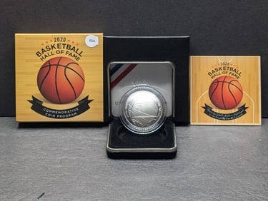 2020-P Uncirculated Basketball Hall of Fame Silver Dollar