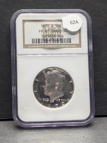1970-S Kennedy Half Dollar PF 67 Cameo by NGC