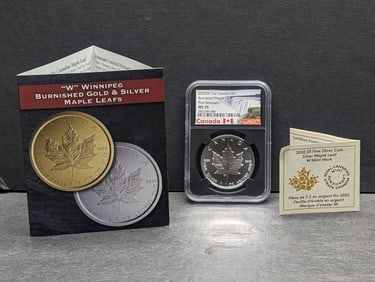 2020- W Canada $5 Maple Leaf MS70 by NGC
