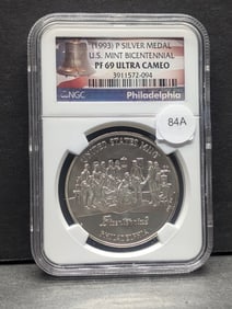 1993-P US Mint Bicentennial Silver Metal PF 69 UC by NGC