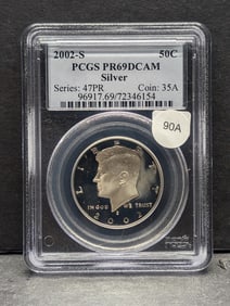2002-S Kennedy Half Dollar Silver PGCS PR69 DC