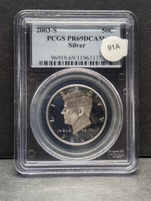 2003-S Kennedy Half Dollar Silver PGCS PR69 DC
