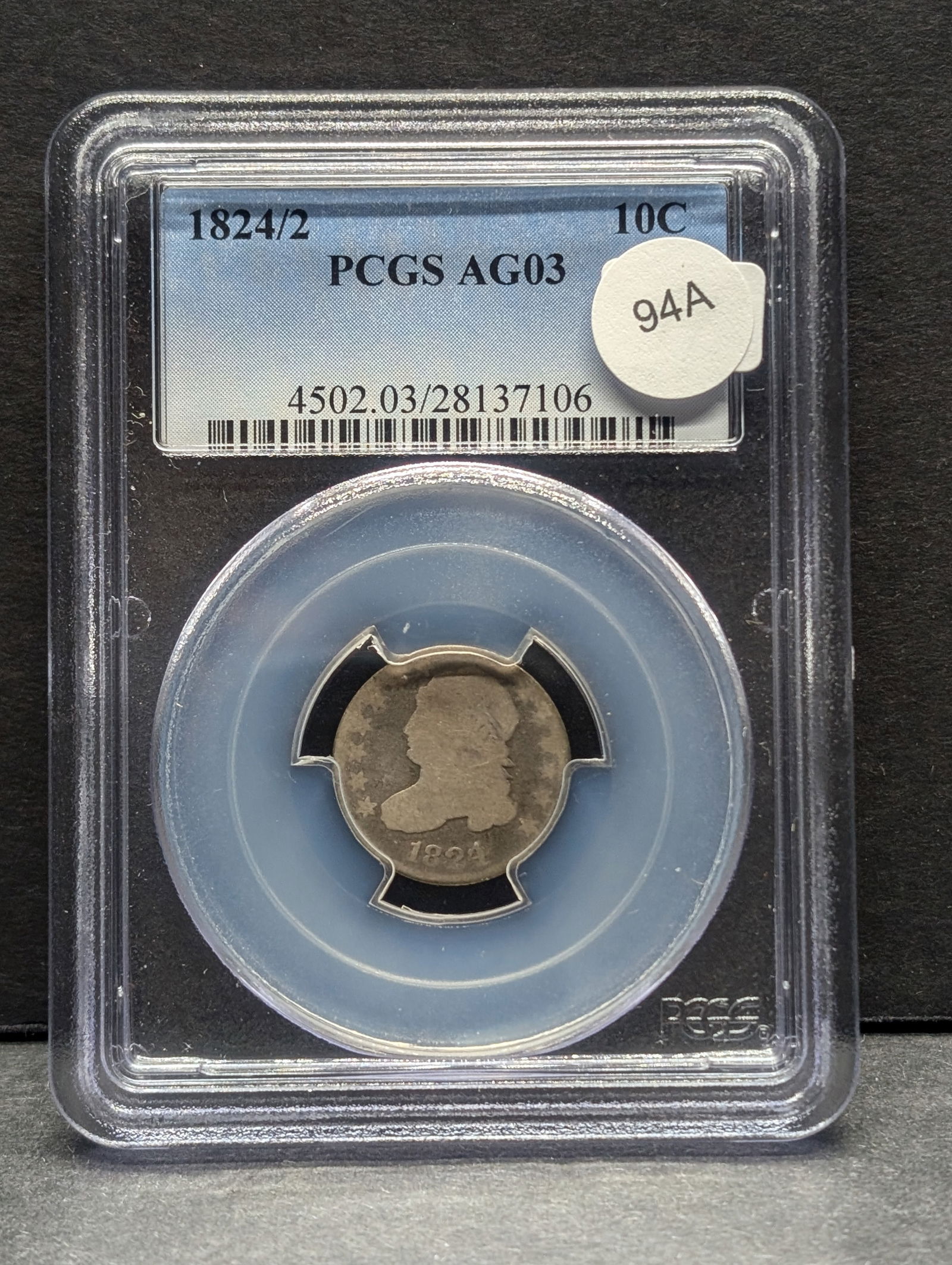 1824/2 Bust Dime PCGS AGO3 (1 of 4)