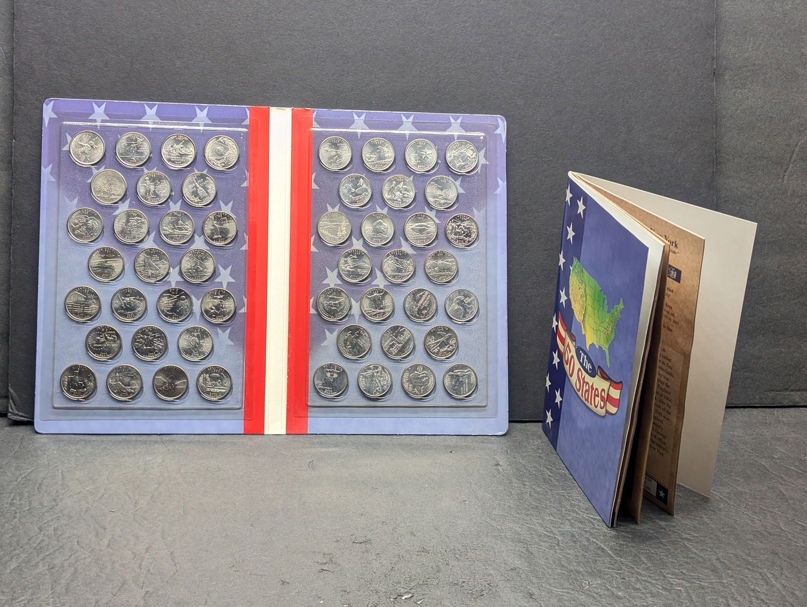 50 States Quarters Folder -With Book & Map Complete. Nice Coins (1 of 5)