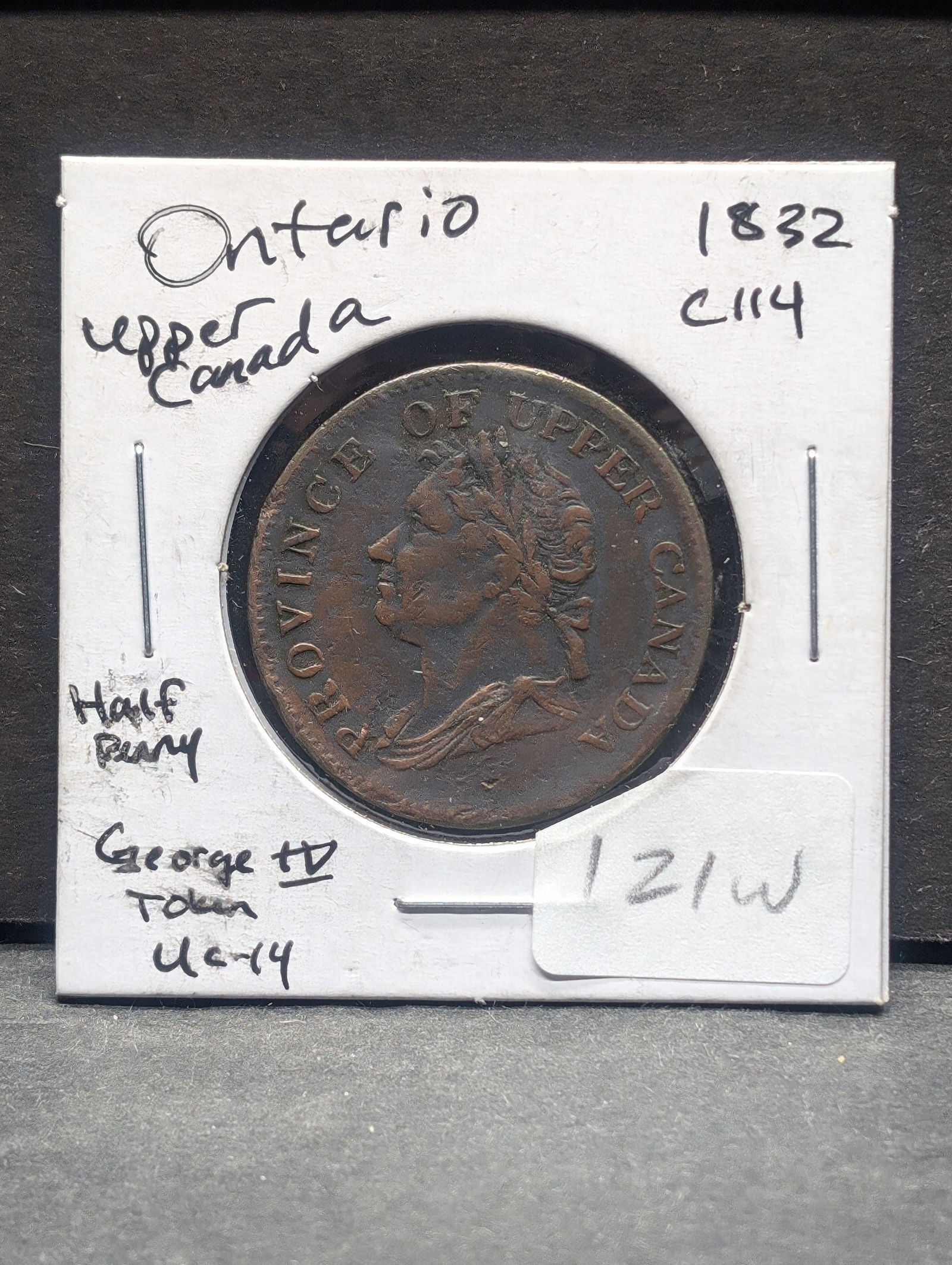 1832 Canada Province of Upper Canada Half Penny Copper Token (1 of 2)