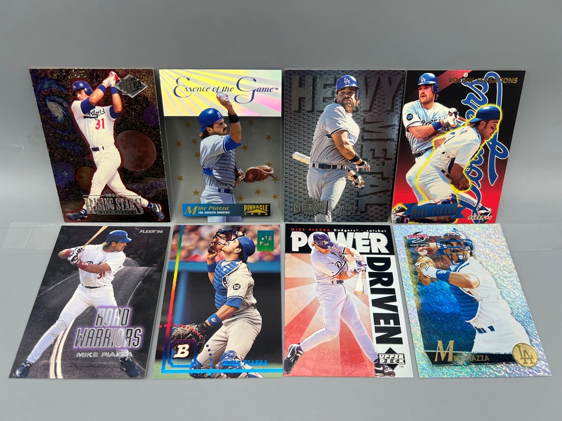 Lot of (8) Mike Piazza Baseball Cards with Inserts and Parallels (1 of 2)