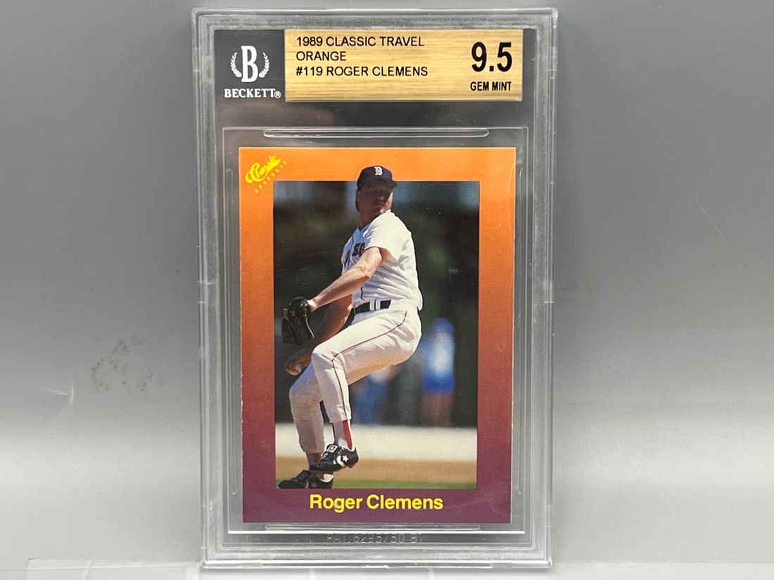 1989 Classic Travel Orange Roger Clemens #119 BGS Gem Mint 9.5: 1989 Classic Travel Orange Roger Clemens #119 BGS Gem Mint 9.5