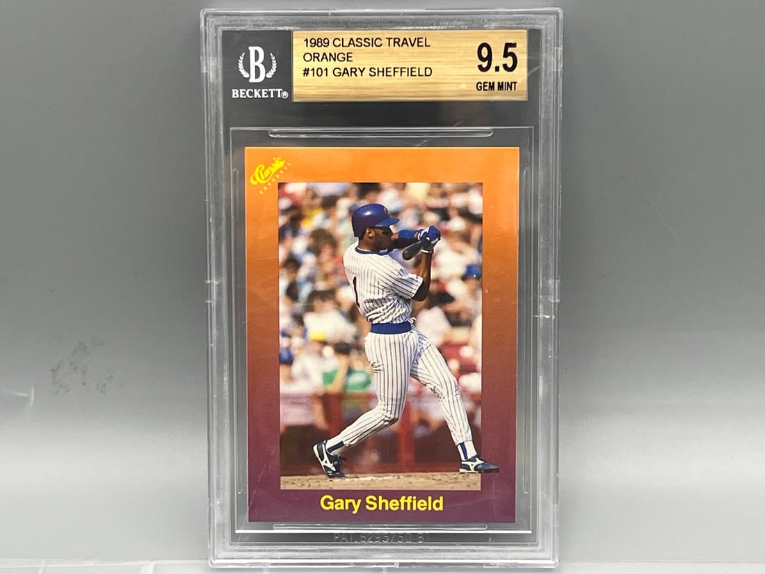1989 Classic Travel Orange Gary Sheffield RC #101 BGS Gem Mint 9.5: 1989 Classic Travel Orange Gary Sheffield RC #101 BGS Gem Mint 9.5