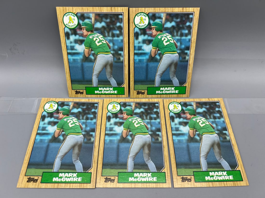 Lot of (5) 1987 Topps Mark McGwire RCs #366 (1 of 2)