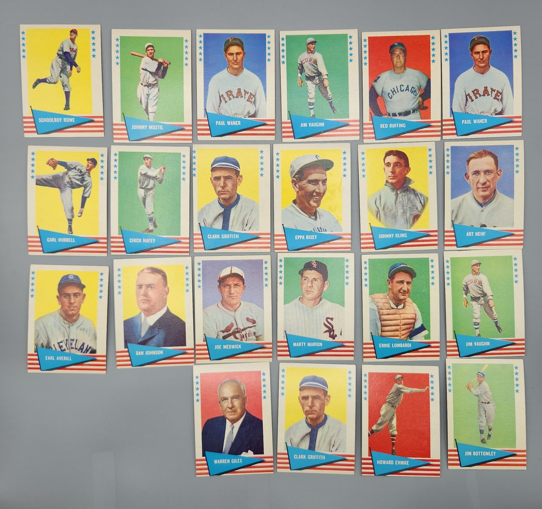 (22) 1961 Fleer Baseball Greats - Many HOFers - Most Mid-to High grade - (1) With Crease (1 of 2)