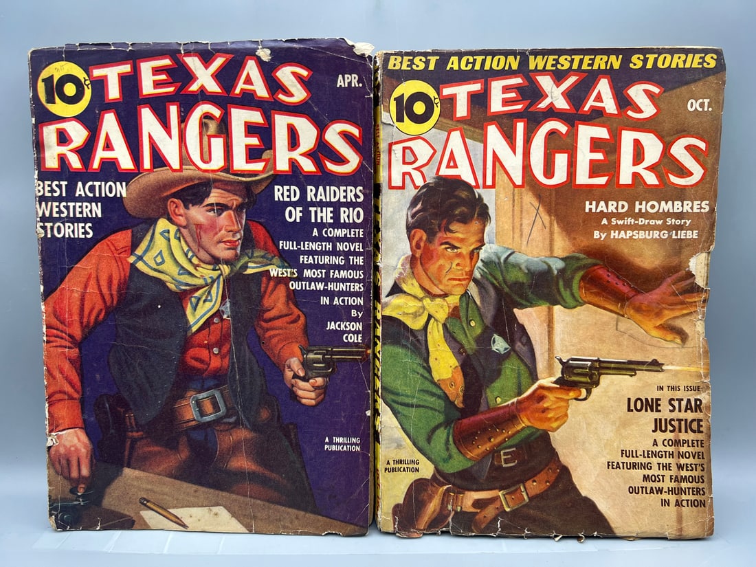 Lot of (2) Texas Rangers Pulp Magazines (1 of 2)