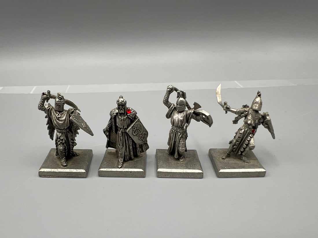 1993 Rawcliffe Pewter Medieval Miniature Figurines Lot of 4: 1993 Rawcliffe Pewter Medieval Miniature Figurines Lot of 4