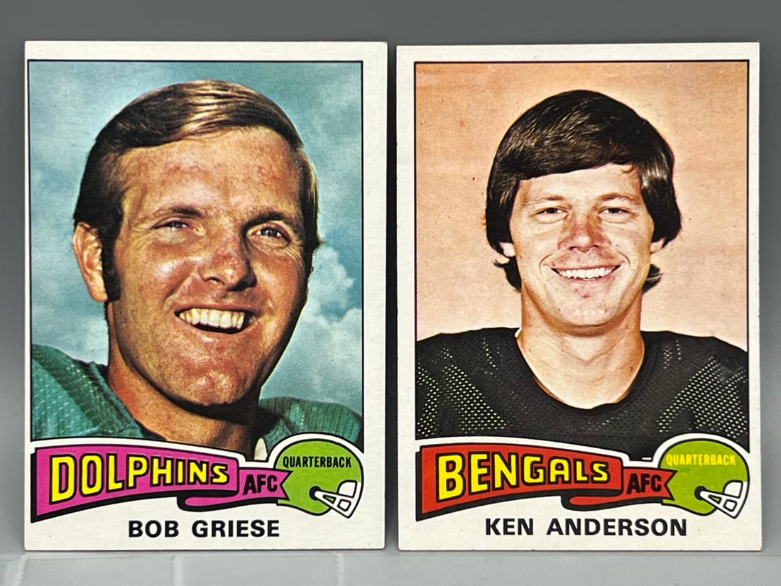 1975 Topps Bob Griese #100 & Ken Anderson #160 (1 of 2)