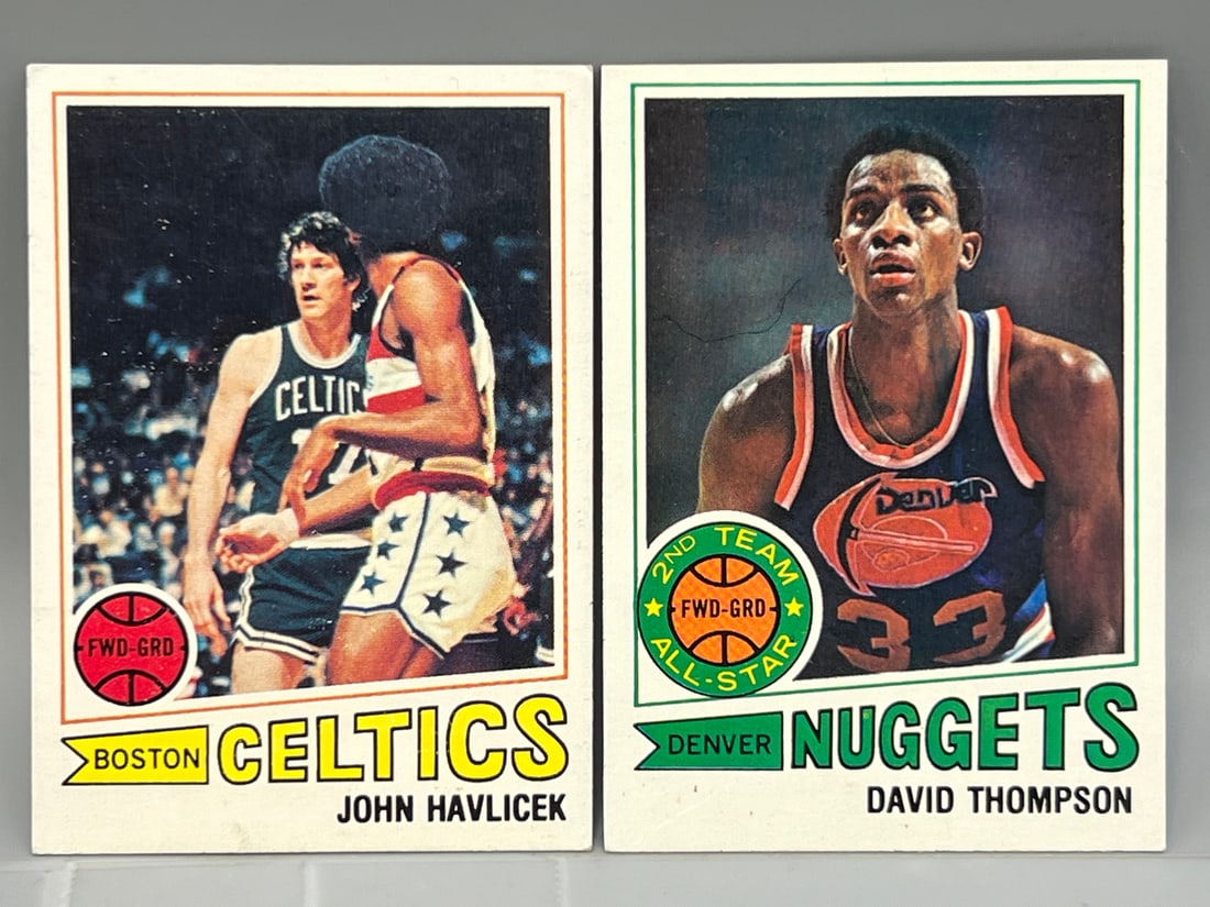 1977-78 Topps John Havlicek #70 & David Thompson #60 (1 of 2)