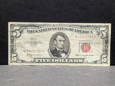 1963 Series $5 RED SEAL Banknote