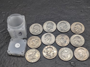 12 different Ike dollars: Circ/BU.+-