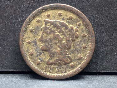 1850 Braided Hair Large Cent