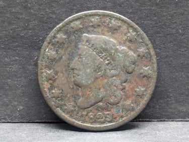 1829 US Large Cent. VG. Nice chocolate brown coin.