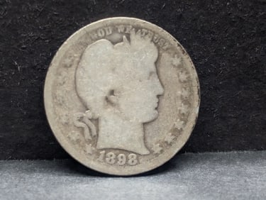 1898-O Barber Silver Quarter