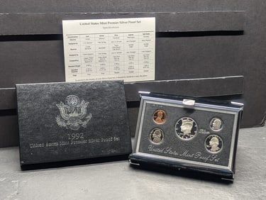 1992-S U.S. Mint Premier Silver Proof Set in OGP w/ COA