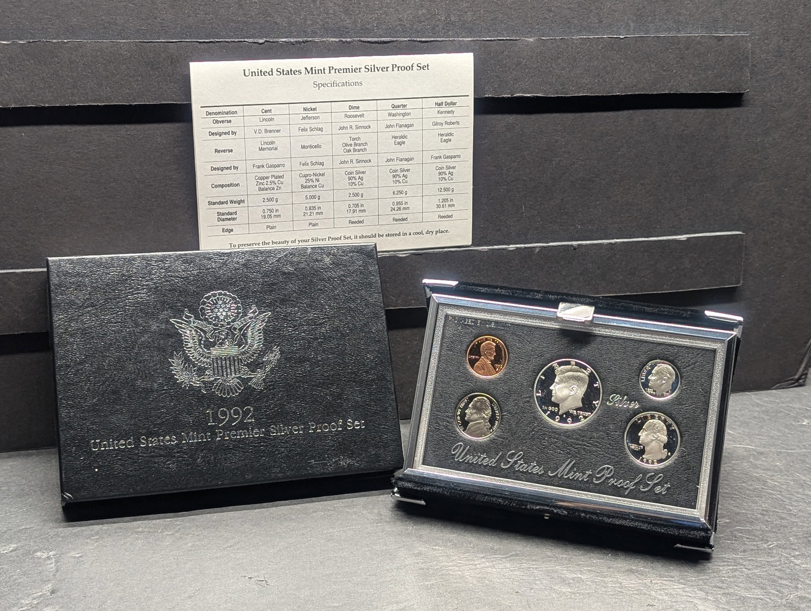 1992-S U.S. Mint Premier Silver Proof Set in OGP w/ COA (1 of 4)