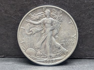 1938-D Walking Liberty Half Dollar *AU+*