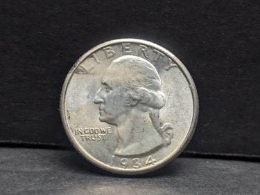 1934 Washington Quarter. Very choice BU.