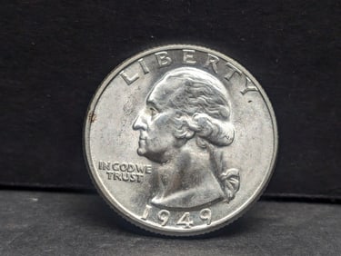 1949-D Washington Quarter. BU. Much better date.