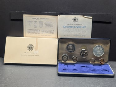 1971 Jamaican Proof Set w/ COA