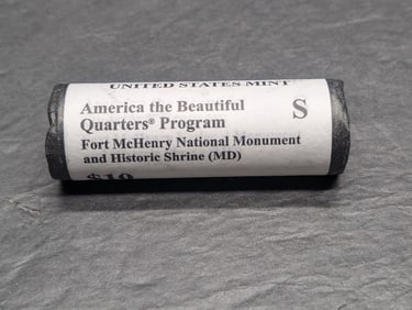 2013 S Ft McHenry America the Beautiful Quarters. Mint fancy wrapped roll.