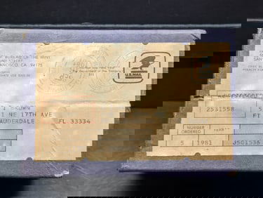 1981 U.S. Mint Proof Sets in Sealed Shipping Box (5 PCS)