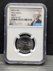 2022-P Maya Angelou Quarter - NGC MS67