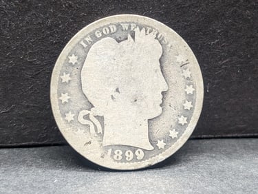 1899-O Barber Silver Quarter