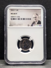 2022-P Roosevelt Dime - NGC MS68 FT